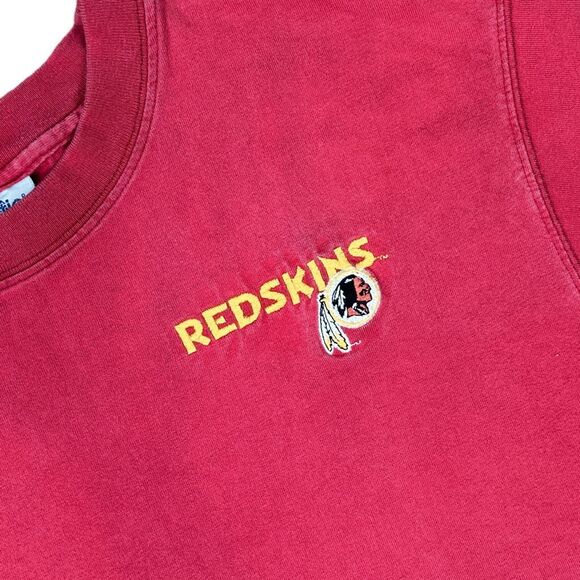 Vintage 90’s Majestic Washington Redskins Embroidered Crew Neck Tee - Sz Large - Picture 2 of 5